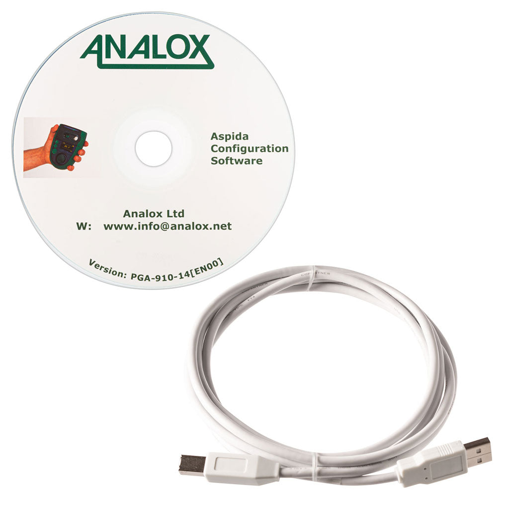 Download Kit Including Software Disc and USB Lead for Analox Aspida