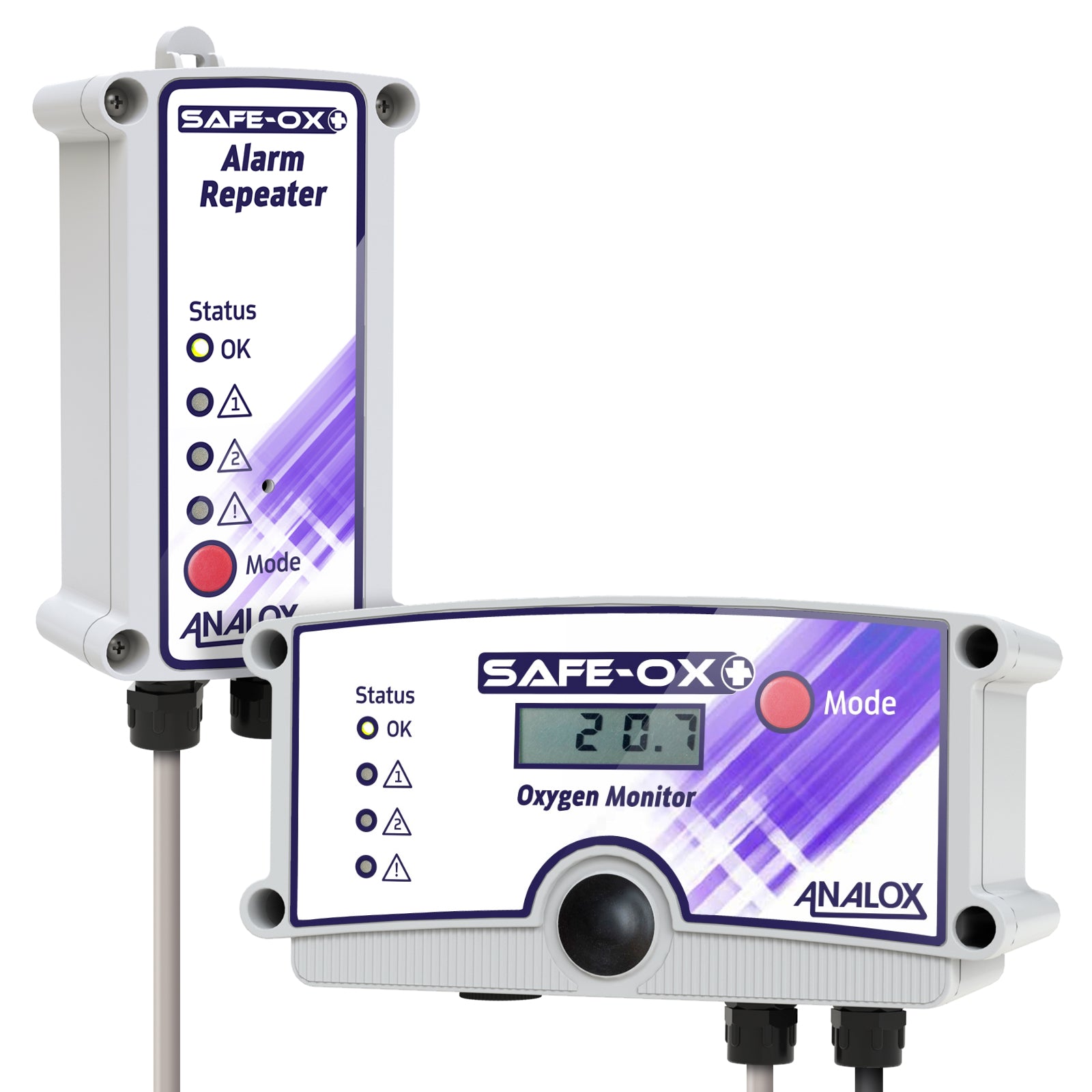 Portable Oxygen (O₂) Monitor with UK Plug - Safe-Ox+